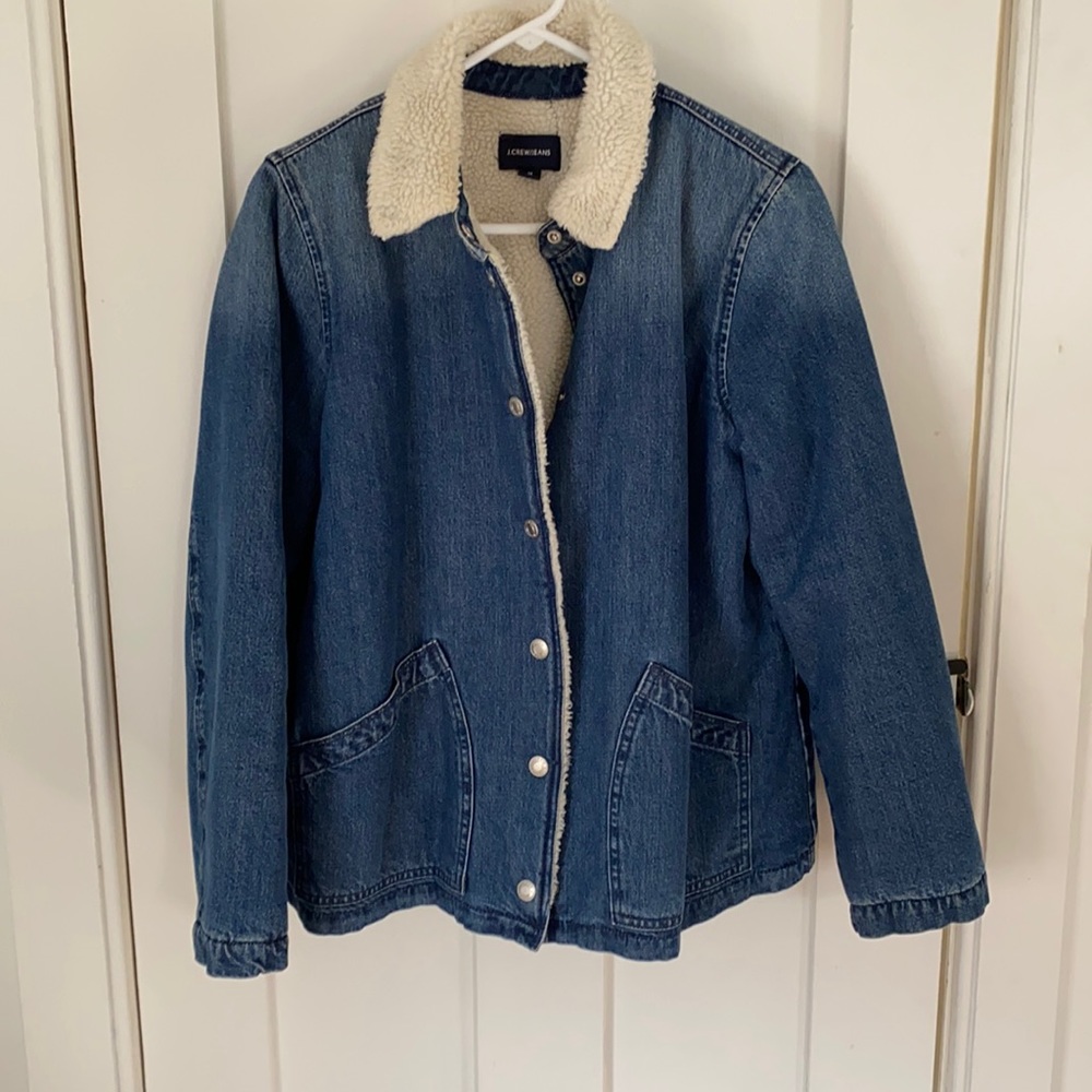 J.Crew Sherpa Denim Jacket